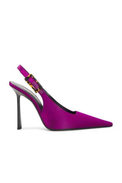 Saint Laurent Slingback Pump In Cyclamen