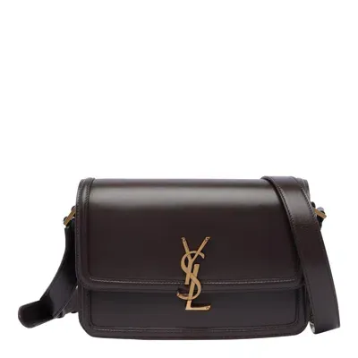 Saint Laurent Solferino Leather Shoulder Bag In Black