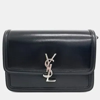 Pre-owned Saint Laurent Solferino Medium Satchel Bag In Black