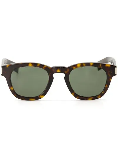 Saint Laurent Square-frame Sunglasses In Brown