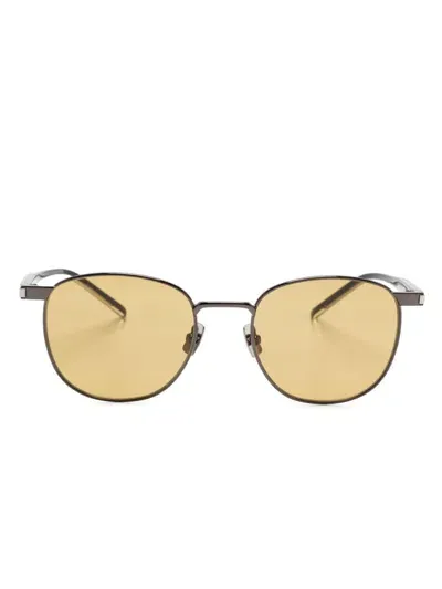 Saint Laurent Square-frame Sunglasses In Silver