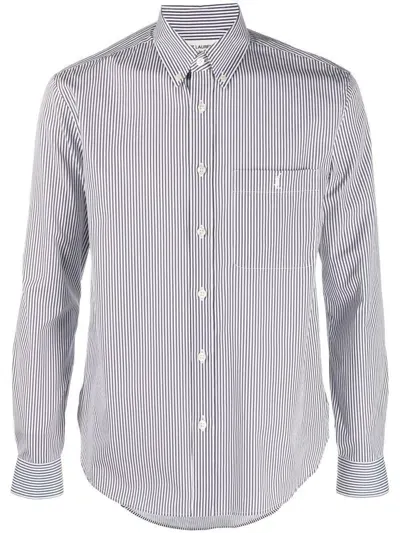 Saint Laurent Striped Shirt Clothing In Blue