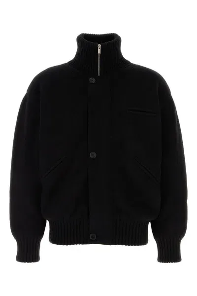 Saint Laurent Cardigan Jacket In Wool In Black