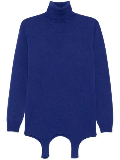 Saint Laurent Sweaters In Bleu Roi