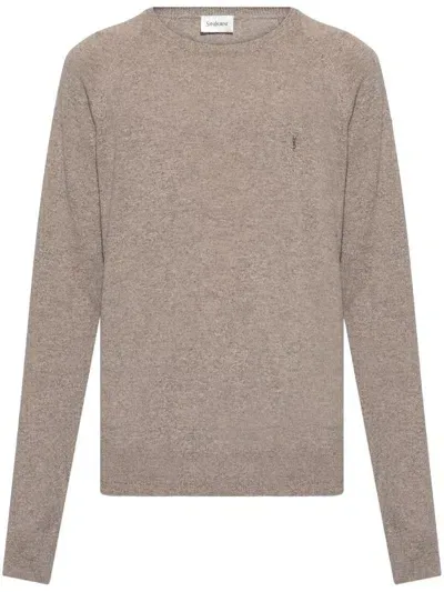 Saint Laurent Sweaters In Grey