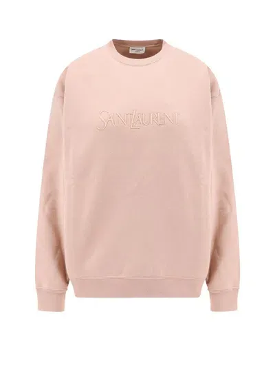 Saint Laurent Sweatshirt In Nude & Neutrals