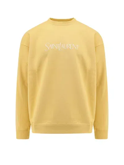 Saint Laurent Sweatshirt In Yellow