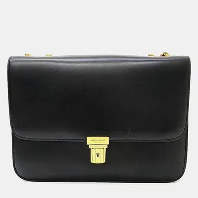 Pre-owned Saint Laurent Toque Shoulder Bag In Black