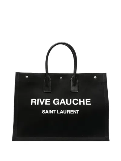 Saint Laurent Tote In Nero Bianco