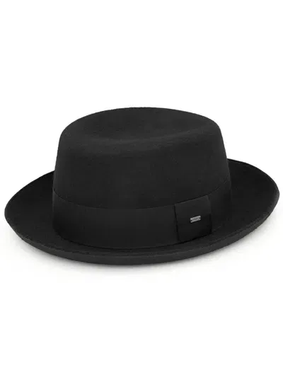 Saint Laurent Trilby Wool-felt Hat In Black