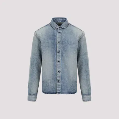 Saint Laurent Relaxed Shirt M In  Trouville Beach Blue