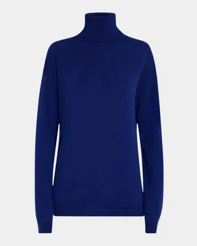 Saint Laurent Turtleneck Cashmere Sweater In Bleu Roi