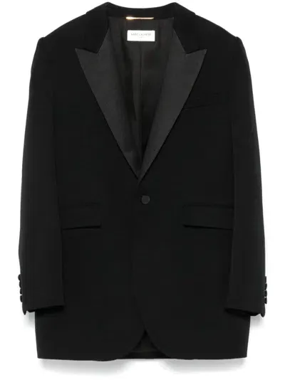 Saint Laurent Tuxedo Blazer In Black