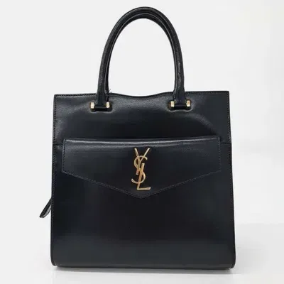 Pre-owned Saint Laurent Uptown Small Bag In Black