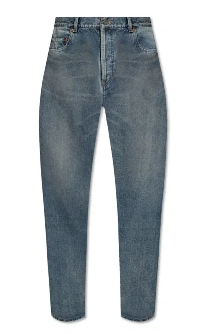 Saint Laurent Vanessa High Waist Jeans In Blue