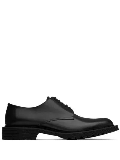 Saint Laurent Vaughn 20 Leather Loafers In Black