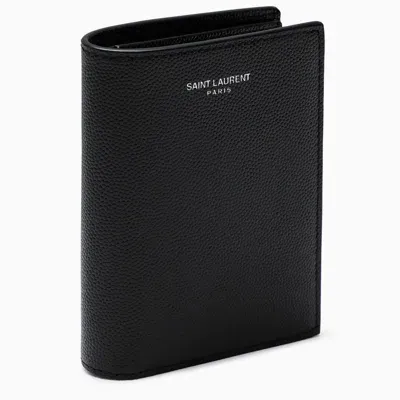 Saint Laurent Vertical Bi-fold Wallet In Black