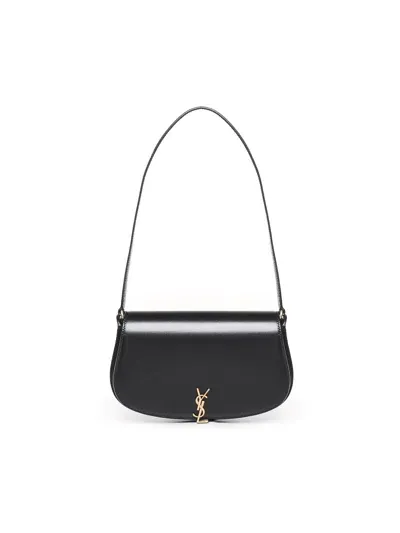 Saint Laurent Voltaire Demi Lune Bag In Nero