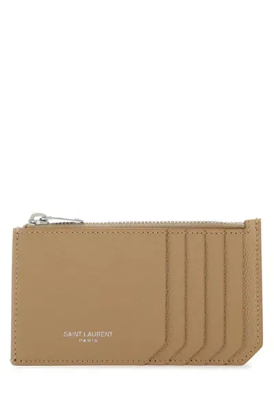 Saint Laurent Wallets In Beige O Tan