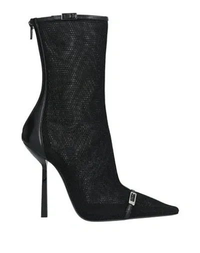 Saint Laurent Oxalis Pointed Toe Boots In Black