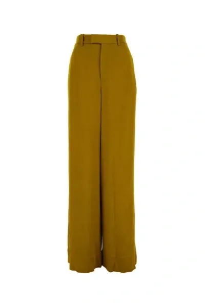 Saint Laurent Pantalone-38f Nd  Female In Yellow