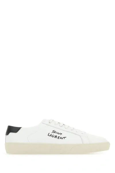 Saint Laurent White Leather Court Classic Sl/06 Sneakers