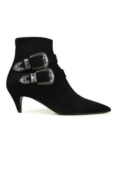 Saint Laurent Charlotte 55 Ankle Boots In Black