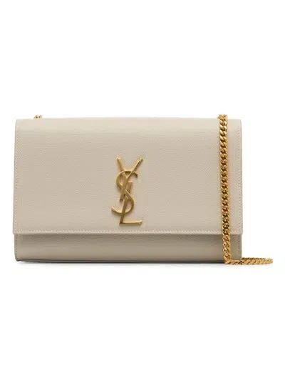 Saint Laurent Kate Medium Shoulder Bag In White