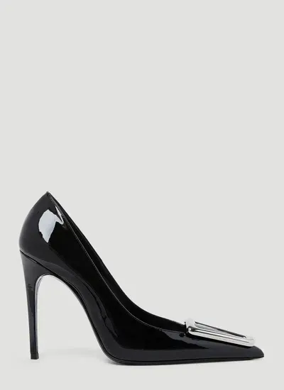 Saint Laurent Women Patent Leather Pumps In Black