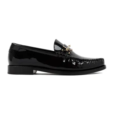 Saint Laurent Women's  Leather Loafers In Black