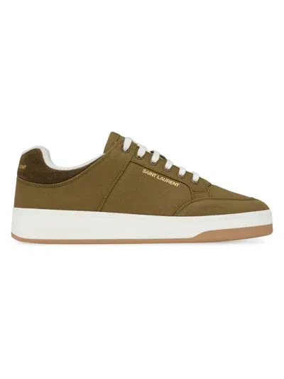 Saint Laurent Women's Sl/61 Sneakers In Gabardine In Cactus