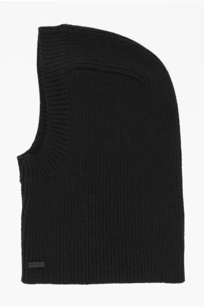 Saint Laurent Wool Balaclava In Black