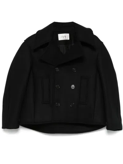 Saint Laurent Wool Jacket In Black