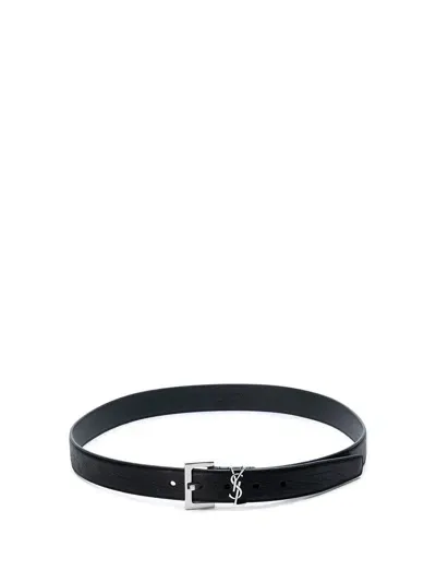 Saint Laurent `ysl` Belt In Black  