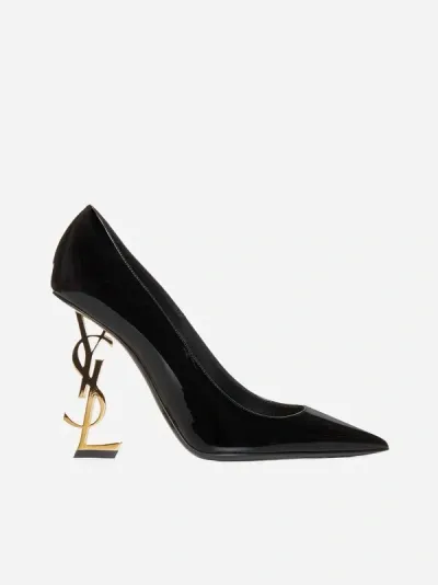 Saint Laurent Vernice Chiffon Pumps In Black