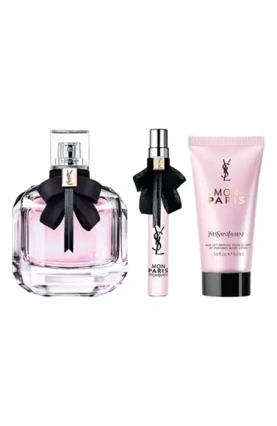 Saint Laurent Yves  3-piece Mon Paris Eau De Parfum Gift Set (limited Edition) $180 Value In No Color