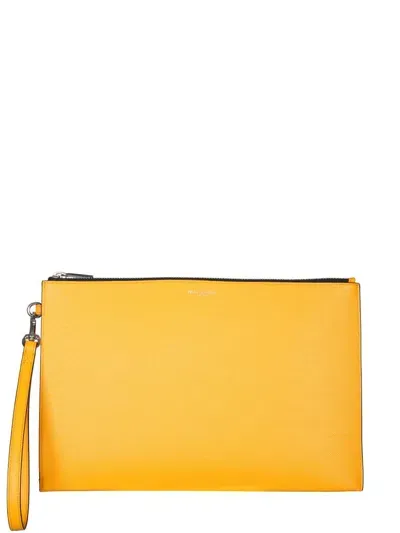 Saint Laurent Zipper Tablet Holder In Yellow