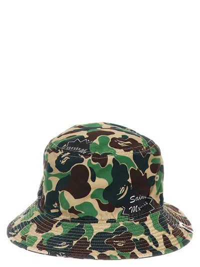 ©saint M×××××× Saint M×××××× Saint Michael X A Bathing Ape Bucket Hat In Multicolor