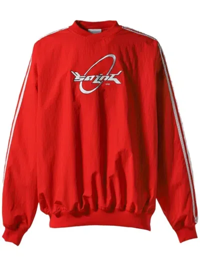 Saint Mxxxxxx Logo-printed Sweatshirt In Red