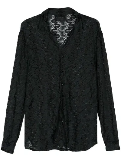 Saints Studio Openwork Shirt In Black