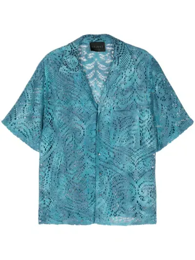 Saints Studio Openwork Shirt In Blue