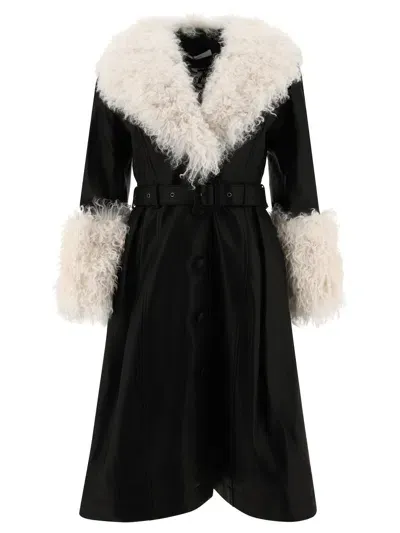 Saks Potts Foxy Coats In Black