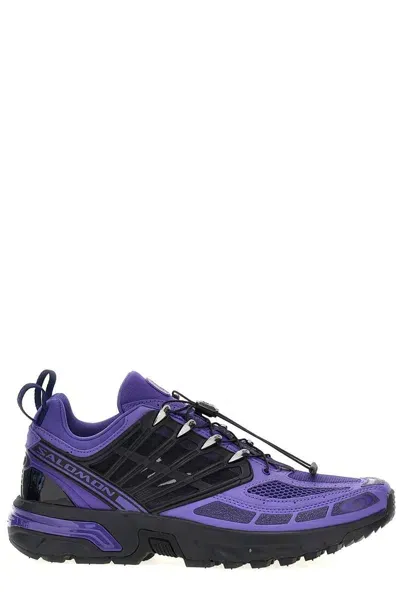 Salomon Acs Pro Logo Printed Sneakers In Purple