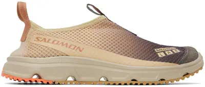 Salomon Beige & Gray Rx Moc 3.0 Sneakers In Plum Kitten  Cork  & Hazelnut