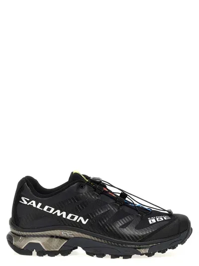 Salomon Xt-4 Rubber-trimmed Mesh Sneakers In Black