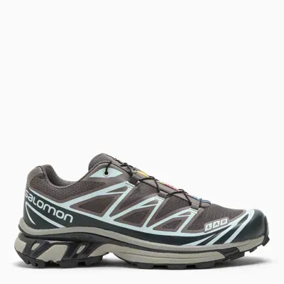 Salomon Low Xt-6 Grey/light Blue Sneaker In Multi