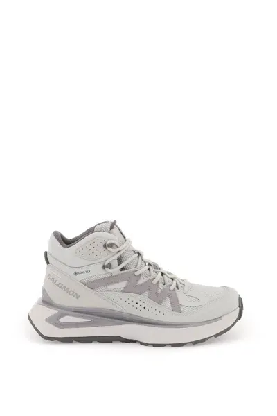 Salomon Gray Odyssey Elmt Mid Gtx Sneakers In Grey