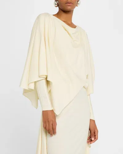 Salon 1884 Lazelle Layered Wool Top In Cream