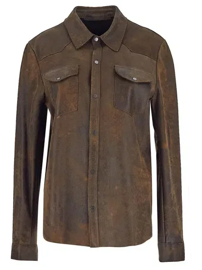 Salvatore Santoro Bay Shirt In Brown