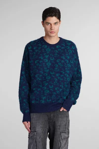 Salvatore Santoro Animal-jacquard Sweater In Blue